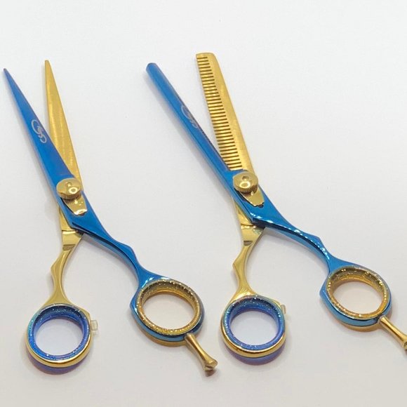 Barber Shear Pair Japanese Steel - Picture 1 of 4